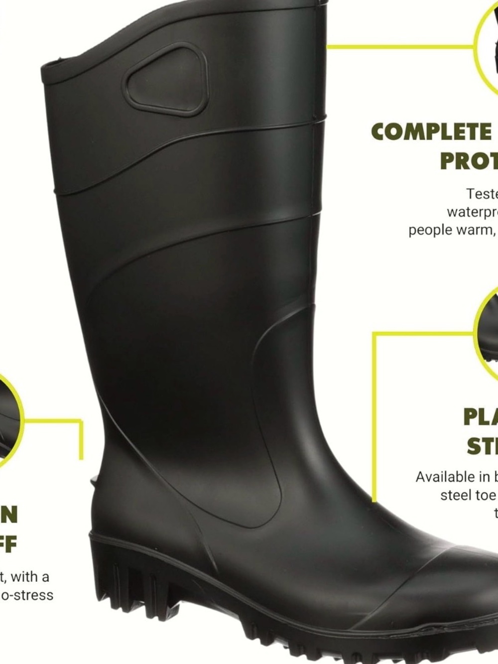 Heartland Classic Black Waterproof Rubber Work Boot brand new! Size 11